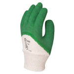 GANTS GREEN LATEX GLOVE COTTON SUPPORT