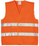 GILET COURT DOUBLE BANDE HAUTE VISIBILTE ECO