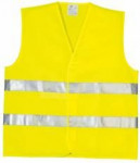 GILET COURT DOUBLE BANDE HAUTE VISIBILTE