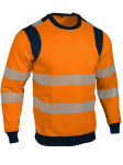 Sweat-shirt haute visivilité orange/bleu SWITO