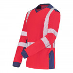TEE-SHIRT MANCHES LONGUES FLUO SAFE XP Rouge