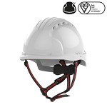 CASQUE TRAVAUX EN HAUTEUR EVOR5 DUALSWITCh  CREMAILLERE, JUGULAIRE SPECIALE BLANCBLANC